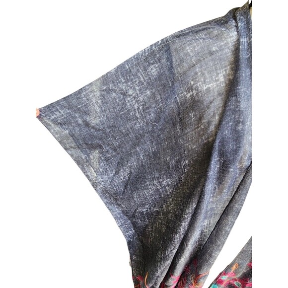 Boho Embroidered Kimono Open Front One Size - Picture 6 of 7